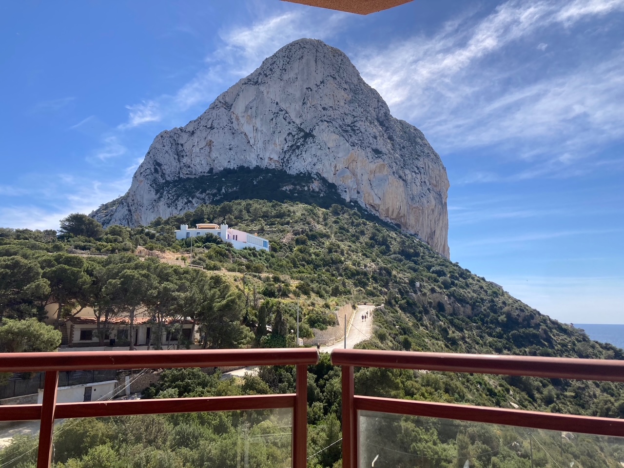 Blick auf den Peñón de Ifach von der Terrasse
